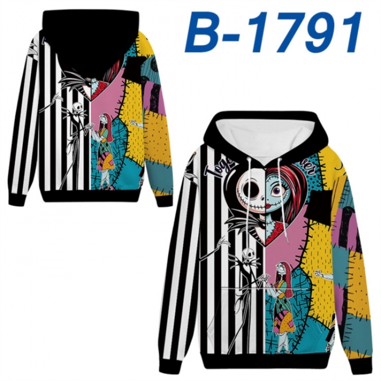 The Nightmare Before Christmas Anime full-color health cloth hooded sweatshirt from S to 4XL 