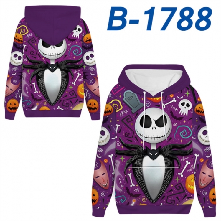 The Nightmare Before Christmas Anime full-color health cloth hooded sweatshirt from S to 4XL 