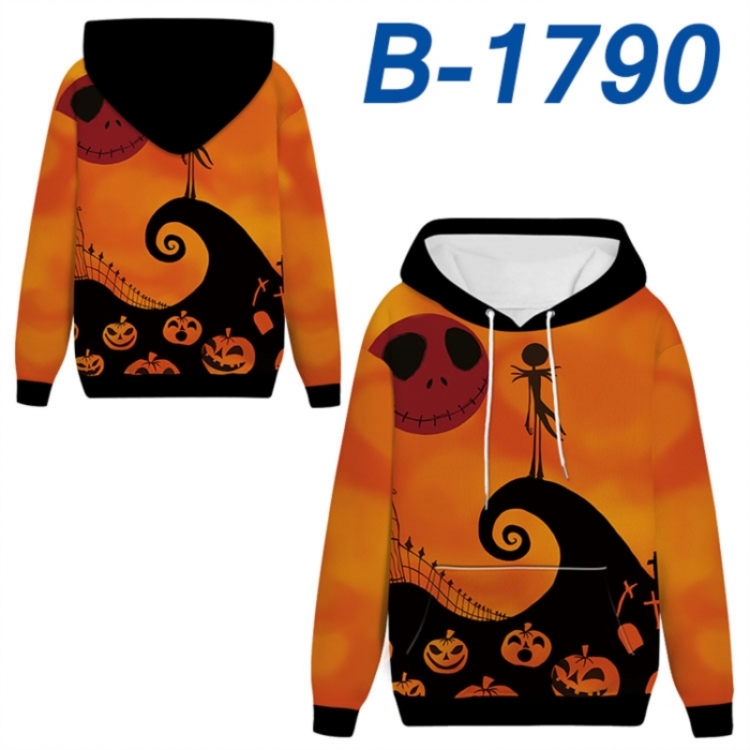 The Nightmare Before Christmas Anime full-color health cloth hooded sweatshirt from S to 4XL 