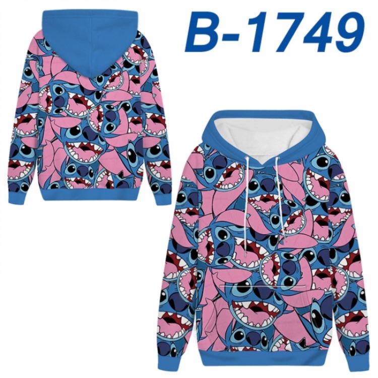 Lilo & Stitch Anime full-color health cloth hooded sweatshirt from S to 4XL 