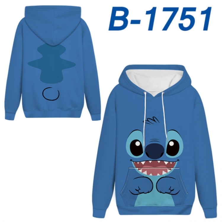 Lilo & Stitch Anime full-color health cloth hooded sweatshirt from S to 4XL 