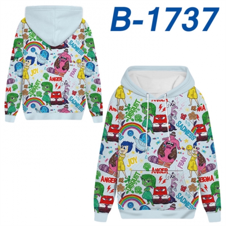 Inside Out Anime full-color health cloth hooded sweatshirt from S to 4XL 