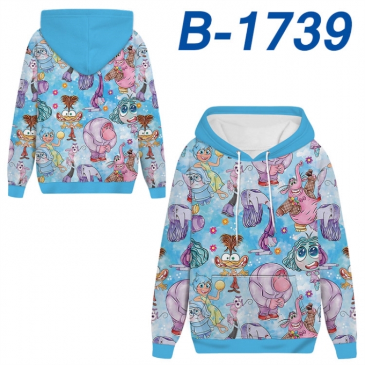 Inside Out Anime full-color health cloth hooded sweatshirt from S to 4XL 