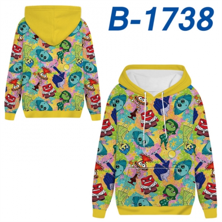 Inside Out Anime full-color health cloth hooded sweatshirt from S to 4XL 