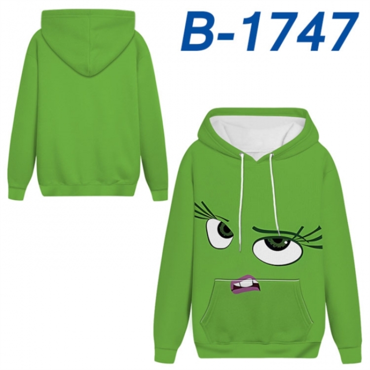 Inside Out Anime full-color health cloth hooded sweatshirt from S to 4XL 