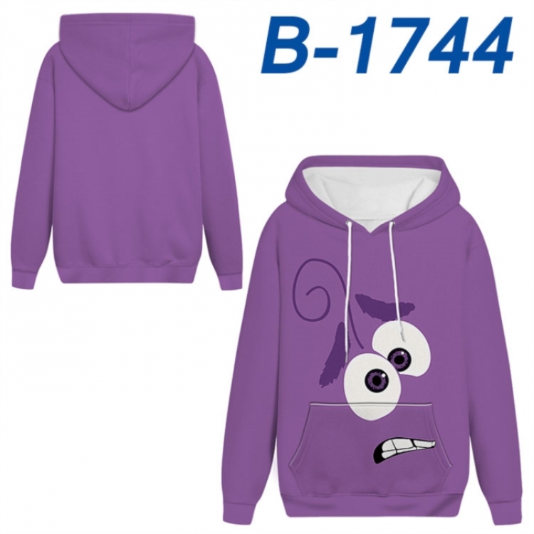 Inside Out Anime full-color health cloth hooded sweatshirt from S to 4XL 