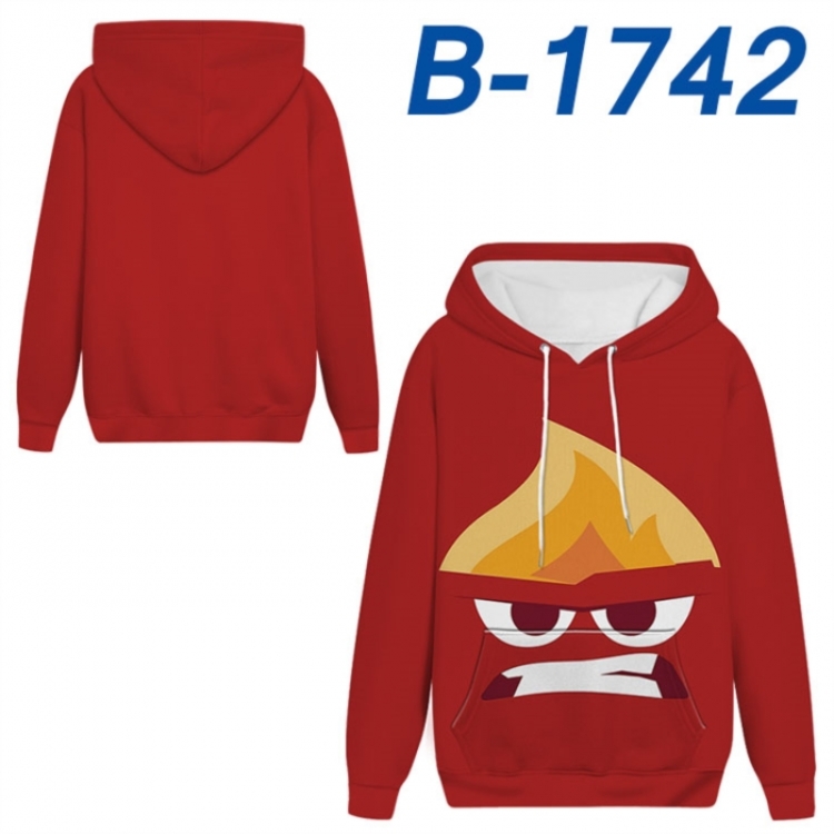 Inside Out Anime full-color health cloth hooded sweatshirt from S to 4XL 