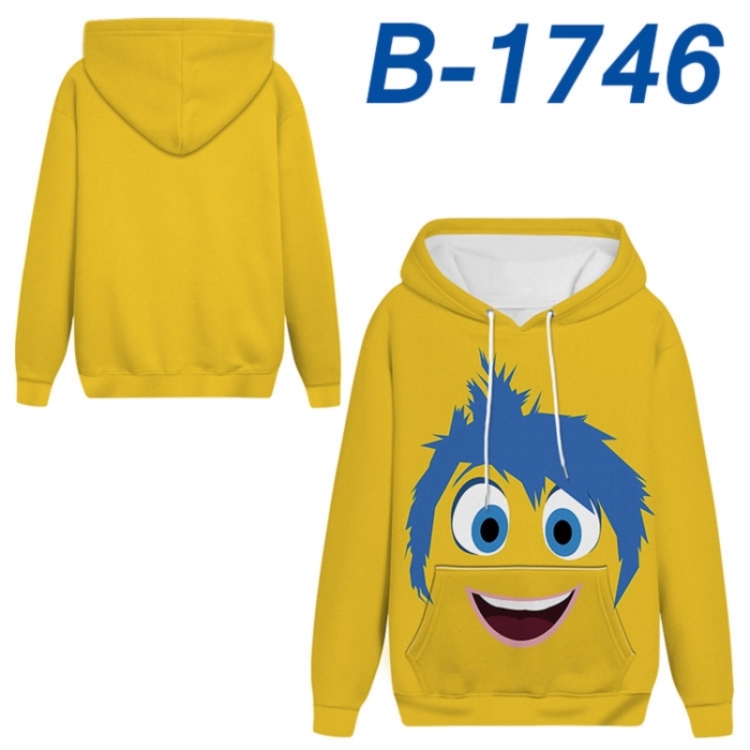 Inside Out Anime full-color health cloth hooded sweatshirt from S to 4XL 