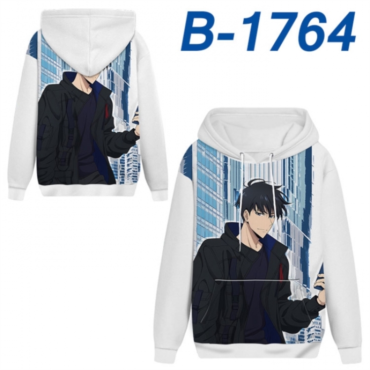 Solo Leveling:Arise Anime full-color health cloth hooded sweatshirt from S to 4XL 