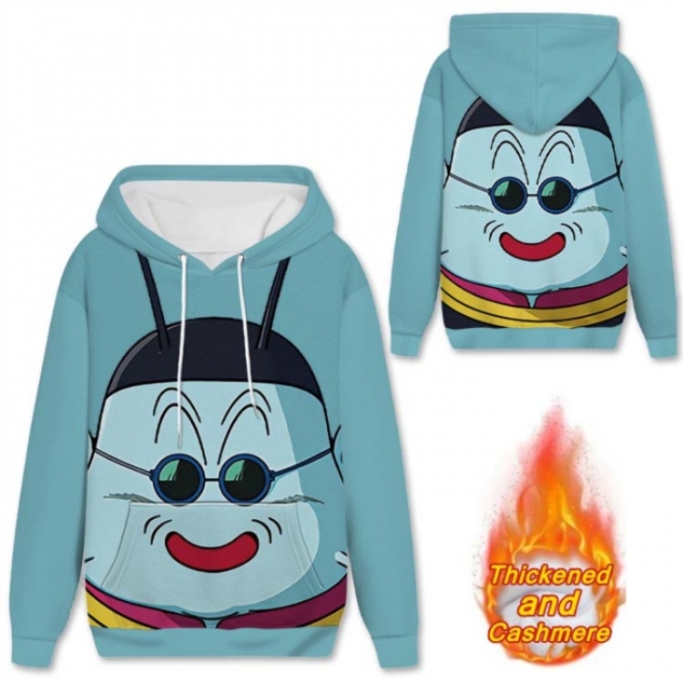 DRAGON BALL Anime Full Color plus velvet padded pullover hooded sweater from S to 4XL
