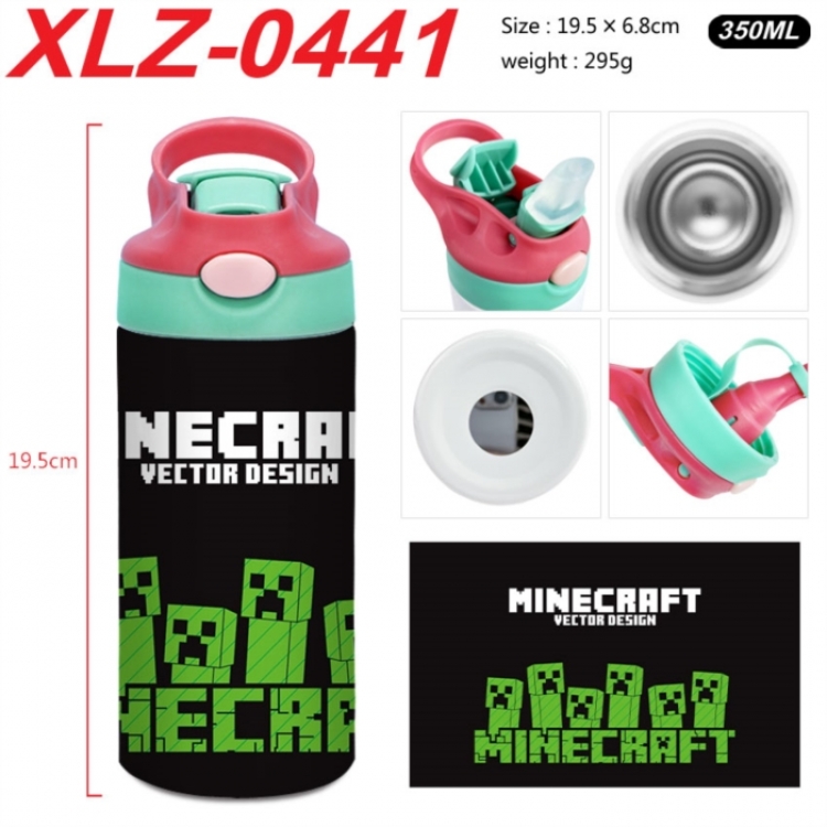Minecraft 304 stainless steel portable insulated cup 19.5X6.8CM 350ml