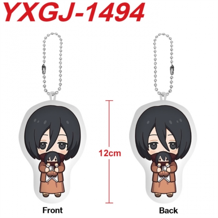 Shingeki no Kyojin Anime full-color printed alien plush pendant keychain price for 5 pcs