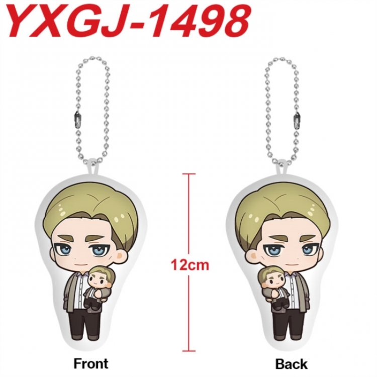Shingeki no Kyojin Anime full-color printed alien plush pendant keychain price for 5 pcs