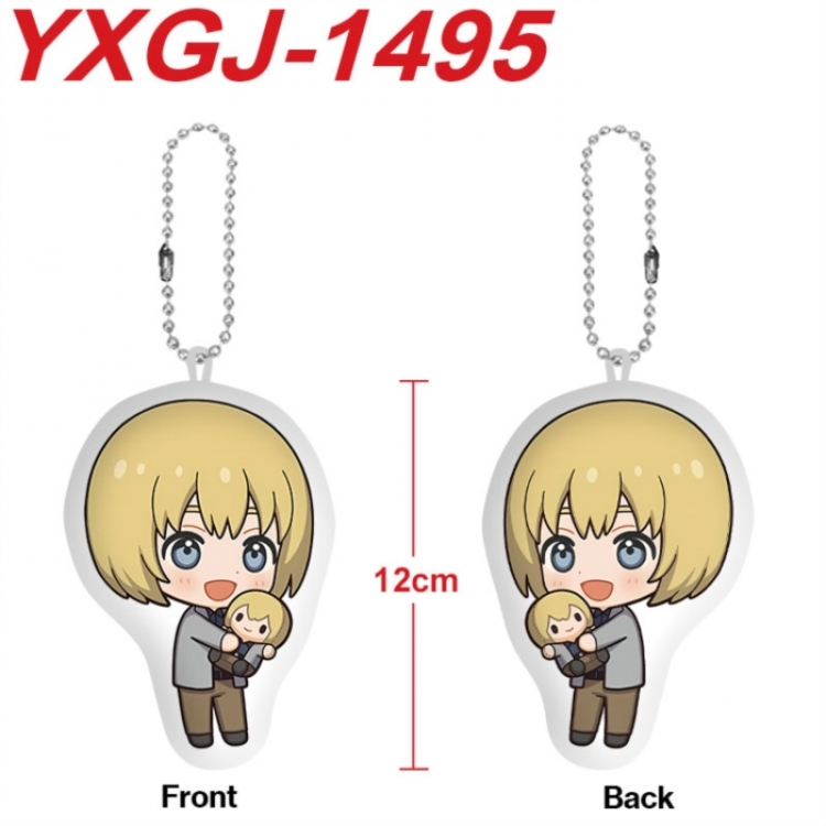 Shingeki no Kyojin Anime full-color printed alien plush pendant keychain price for 5 pcs