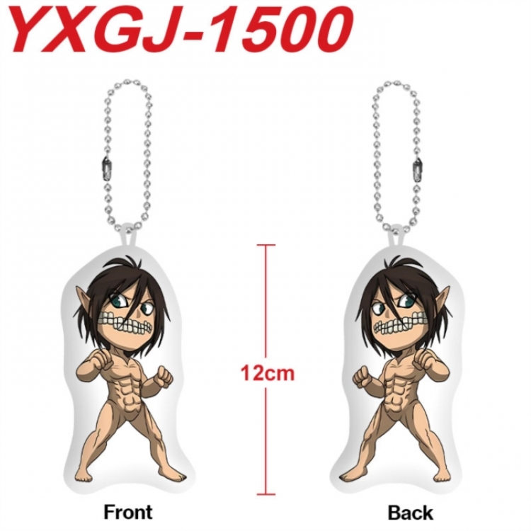 Shingeki no Kyojin Anime full-color printed alien plush pendant keychain price for 5 pcs
