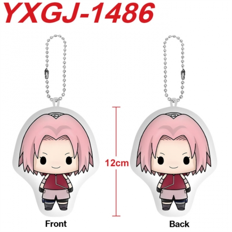 Naruto Anime full-color printed alien plush pendant keychain price for 5 pcs