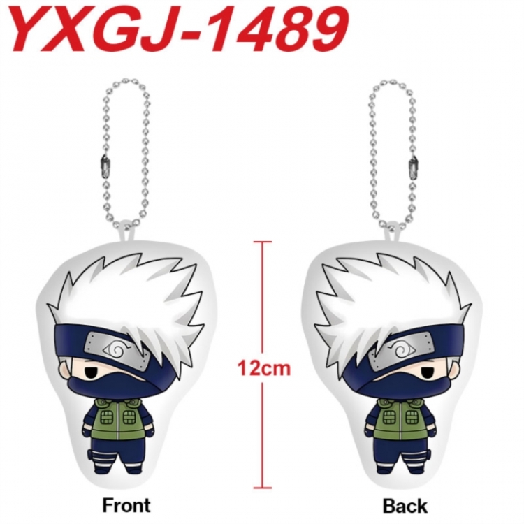 Naruto Anime full-color printed alien plush pendant keychain price for 5 pcs