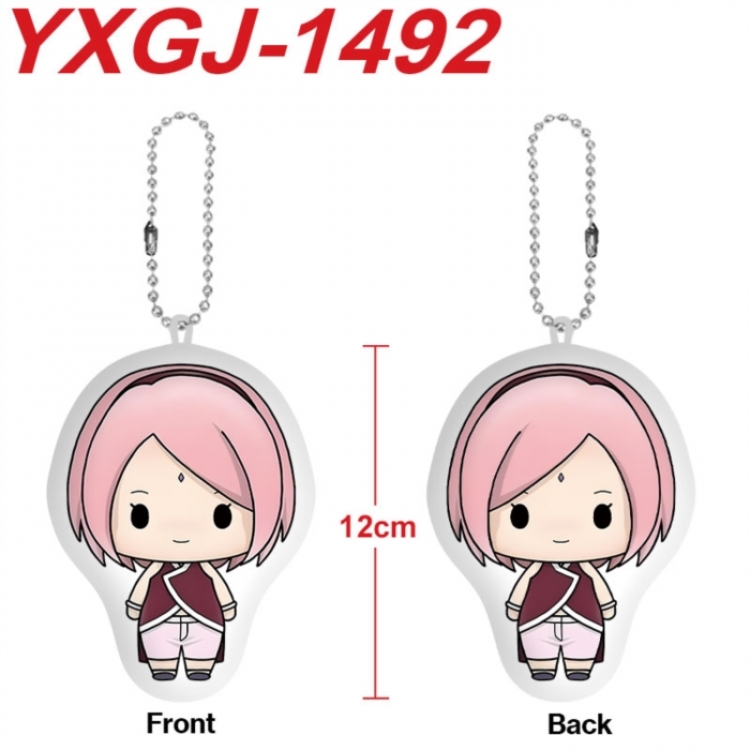 Naruto Anime full-color printed alien plush pendant keychain price for 5 pcs