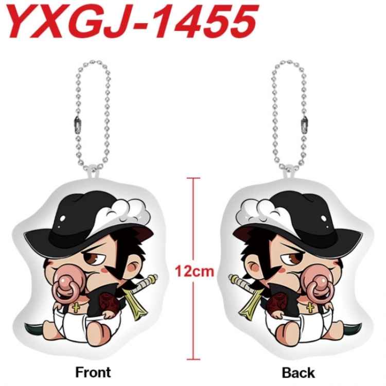 One Piece Anime full-color printed alien plush pendant keychain price for 5 pcs