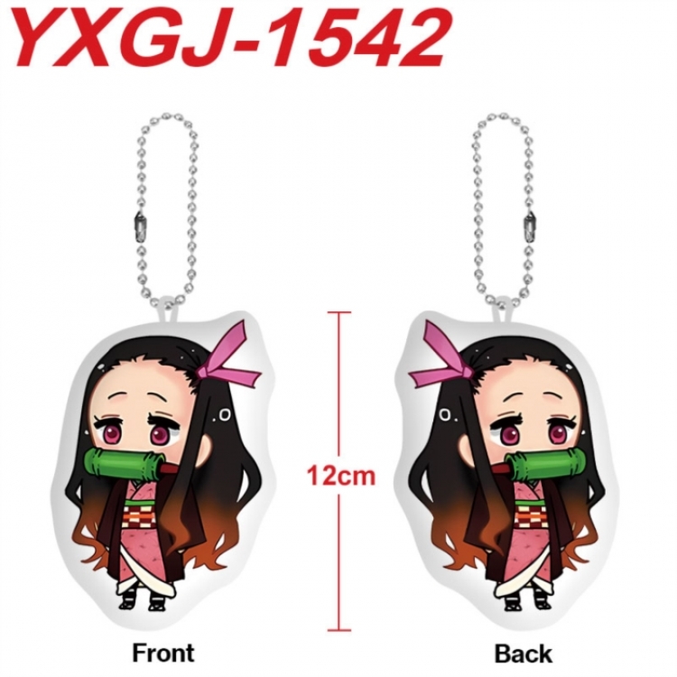 Demon Slayer Kimets Anime full-color printed alien plush pendant keychain price for 5 pcs