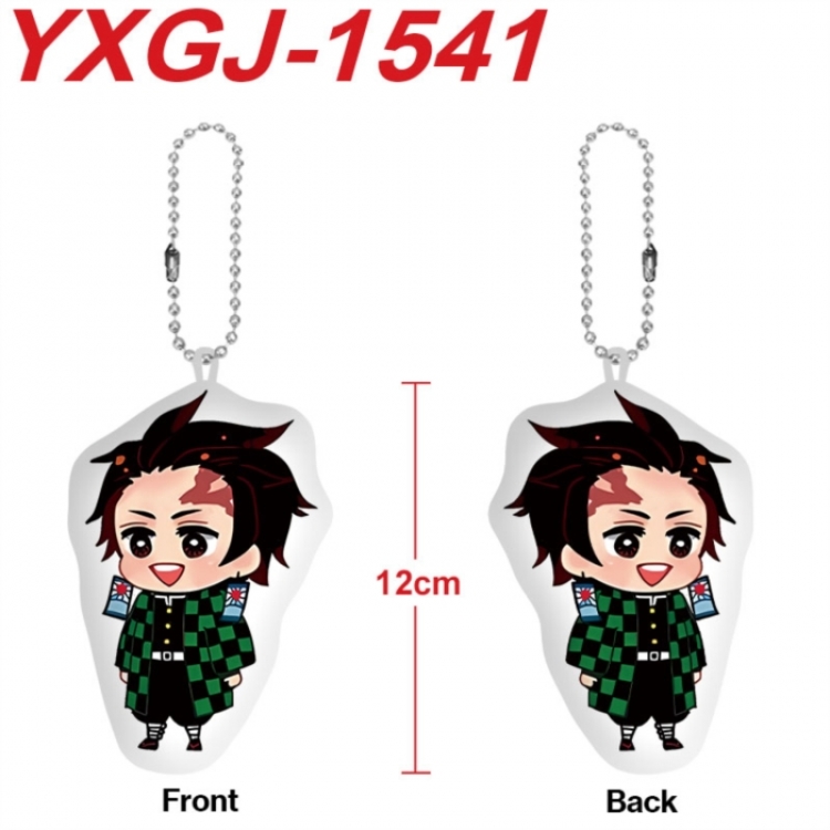 Demon Slayer Kimets Anime full-color printed alien plush pendant keychain price for 5 pcs