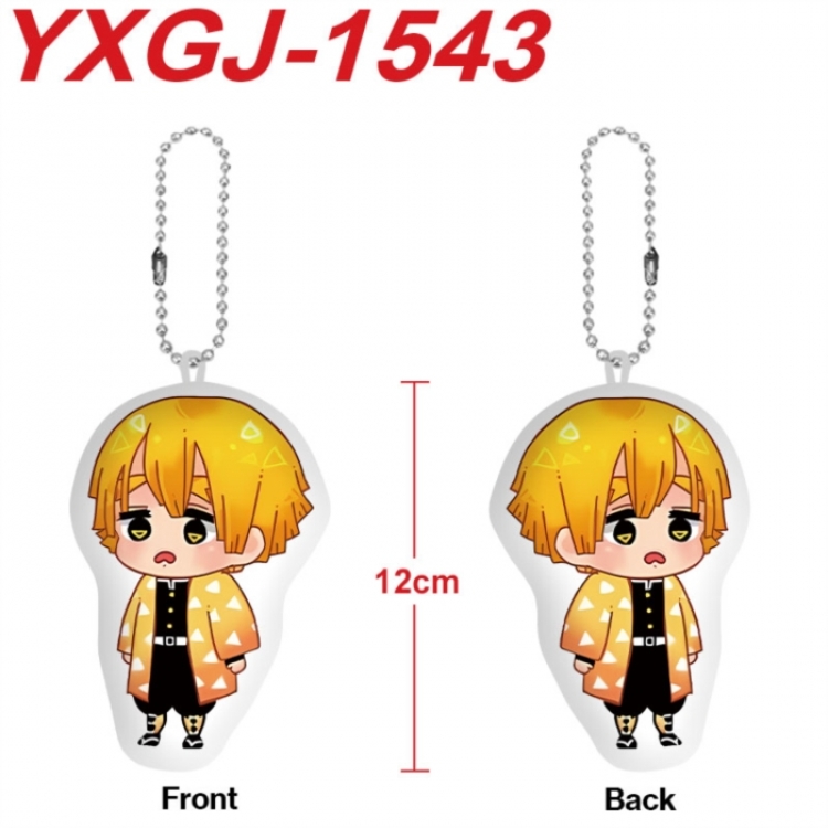 Demon Slayer Kimets Anime full-color printed alien plush pendant keychain price for 5 pcs