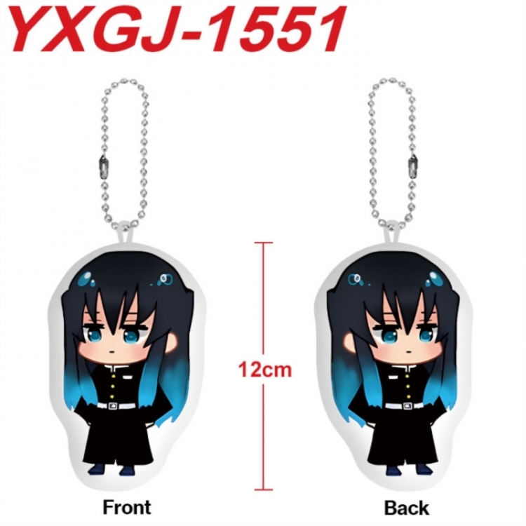 Demon Slayer Kimets Anime full-color printed alien plush pendant keychain price for 5 pcs