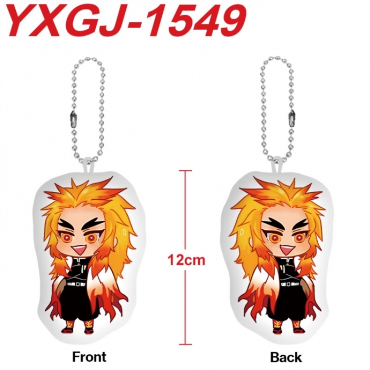 Demon Slayer Kimets Anime full-color printed alien plush pendant keychain price for 5 pcs