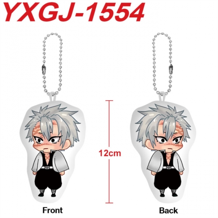 Demon Slayer Kimets Anime full-color printed alien plush pendant keychain price for 5 pcs