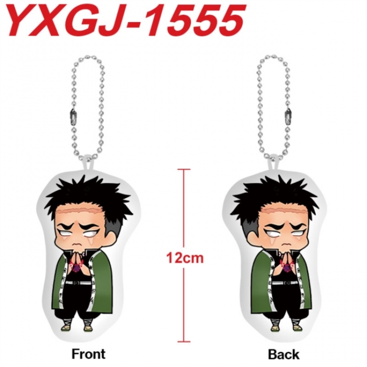 Demon Slayer Kimets Anime full-color printed alien plush pendant keychain price for 5 pcs