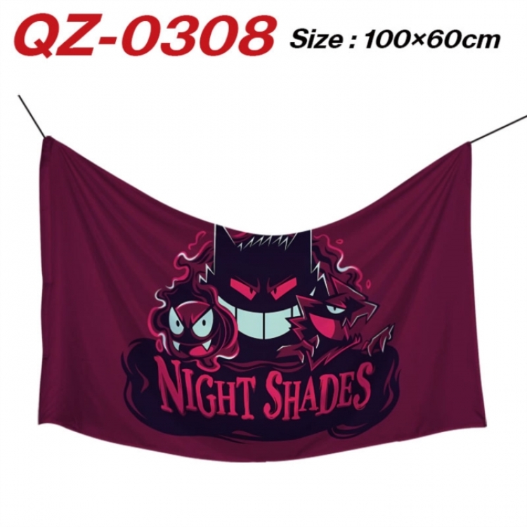 Pokemon  Anime Full Color Watermark Printing Banner 100X60CM