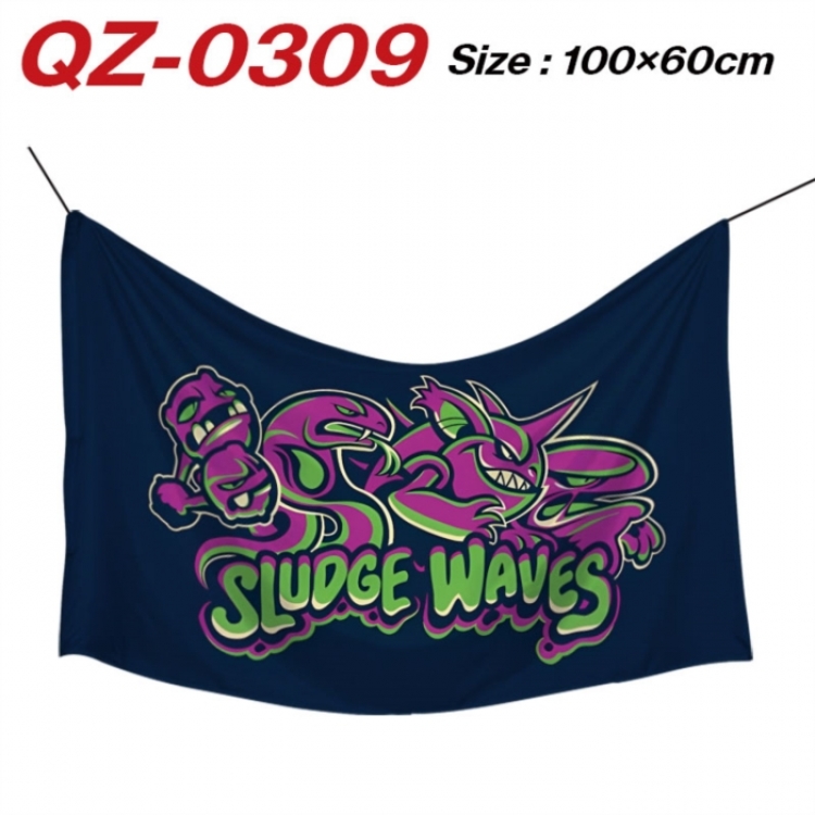 Pokemon  Anime Full Color Watermark Printing Banner 100X60CM