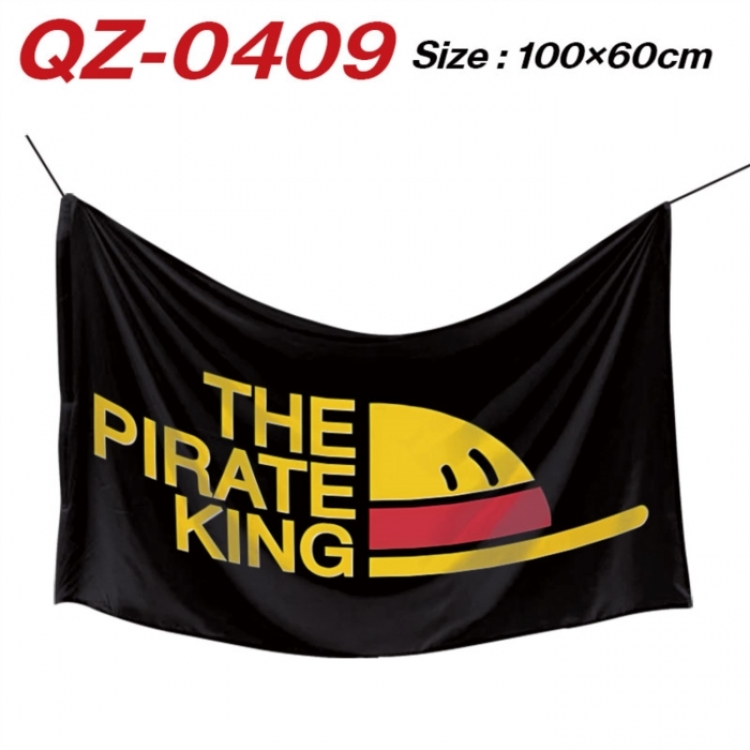 One Piece  Anime Full Color Watermark Printing Banner 100X60CM