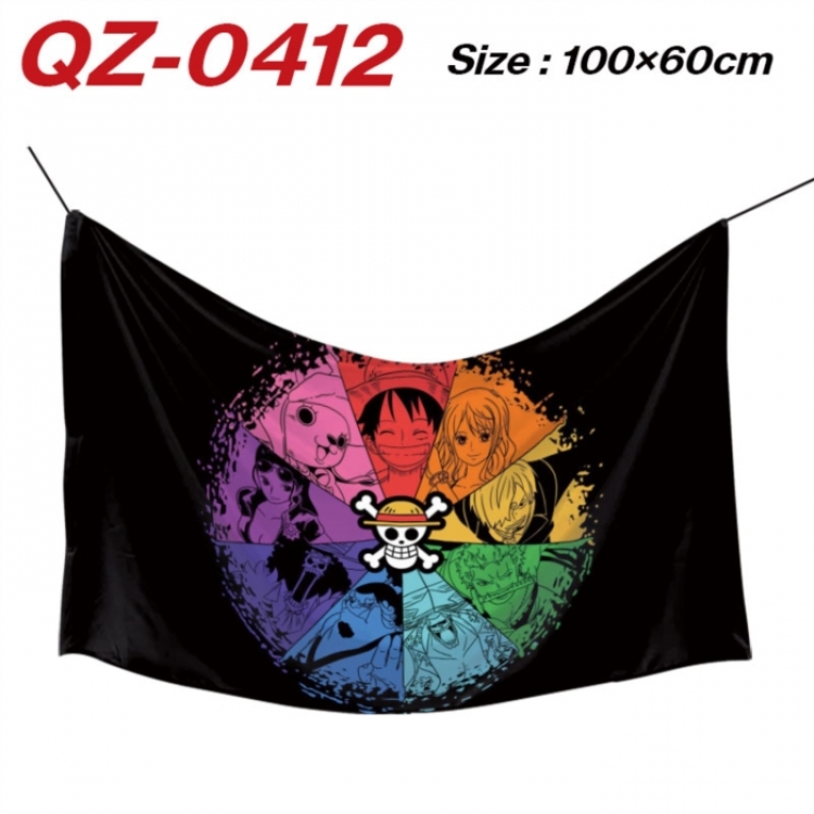 One Piece  Anime Full Color Watermark Printing Banner 100X60CM
