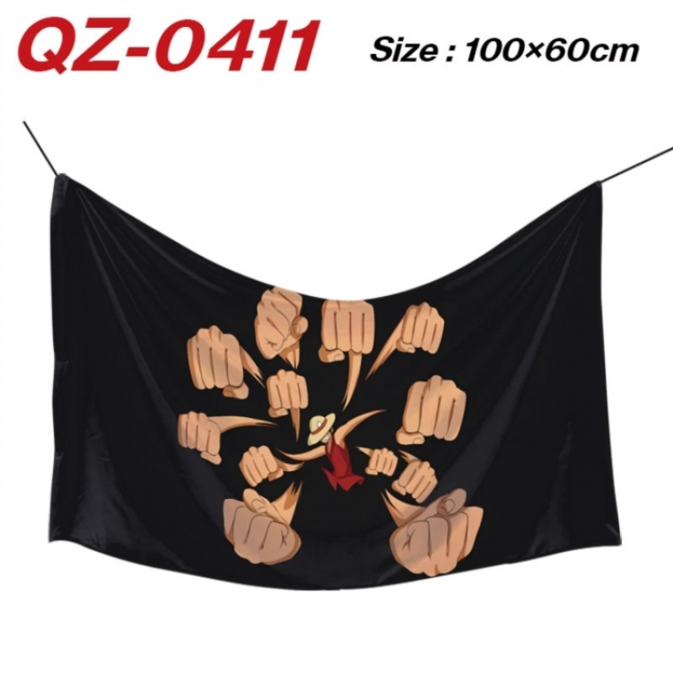 One Piece  Anime Full Color Watermark Printing Banner 100X60CM