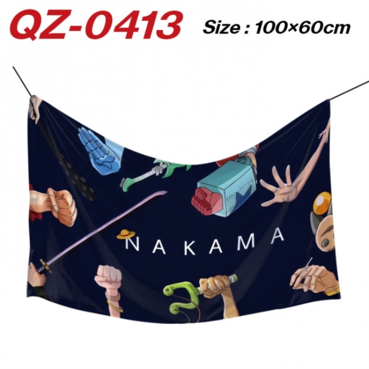 One Piece  Anime Full Color Watermark Printing Banner 100X60CM