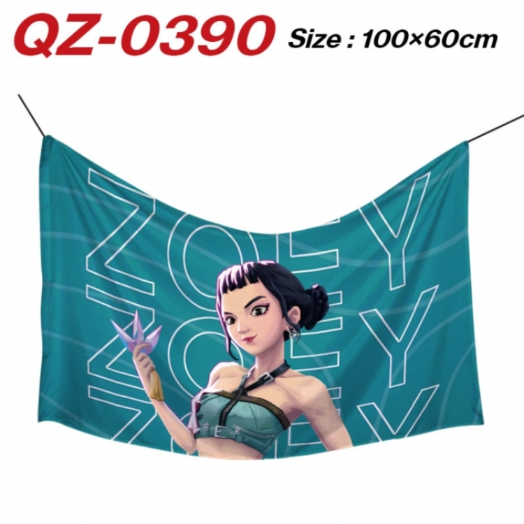 K-Pop Demon Hunters Anime Full Color Watermark Printing Banner 100X60CM