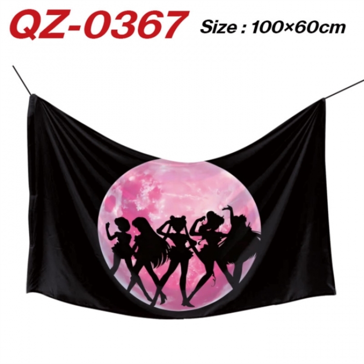 sailormoon Anime Full Color Watermark Printing Banner 100X60CM