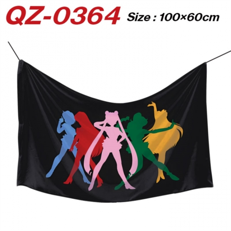 sailormoon Anime Full Color Watermark Printing Banner 100X60CM