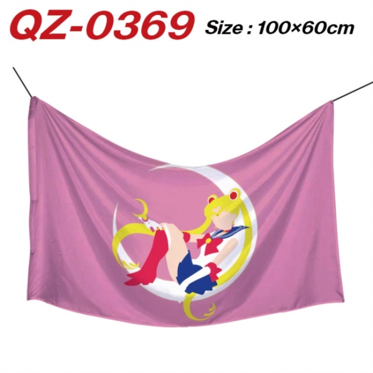 sailormoon Anime Full Color Watermark Printing Banner 100X60CM