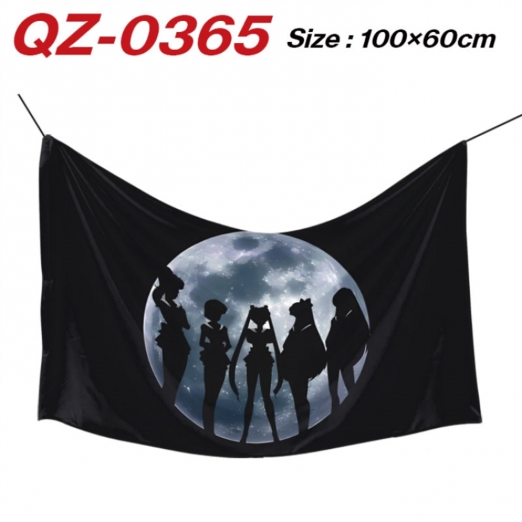 sailormoon Anime Full Color Watermark Printing Banner 100X60CM
