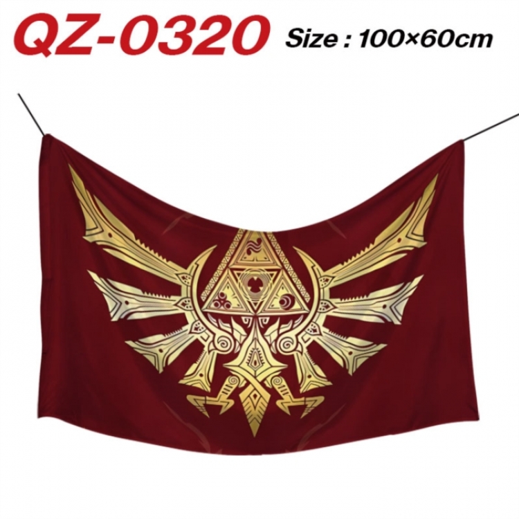 The Legend of Zelda  Anime Full Color Watermark Printing Banner 100X60CM