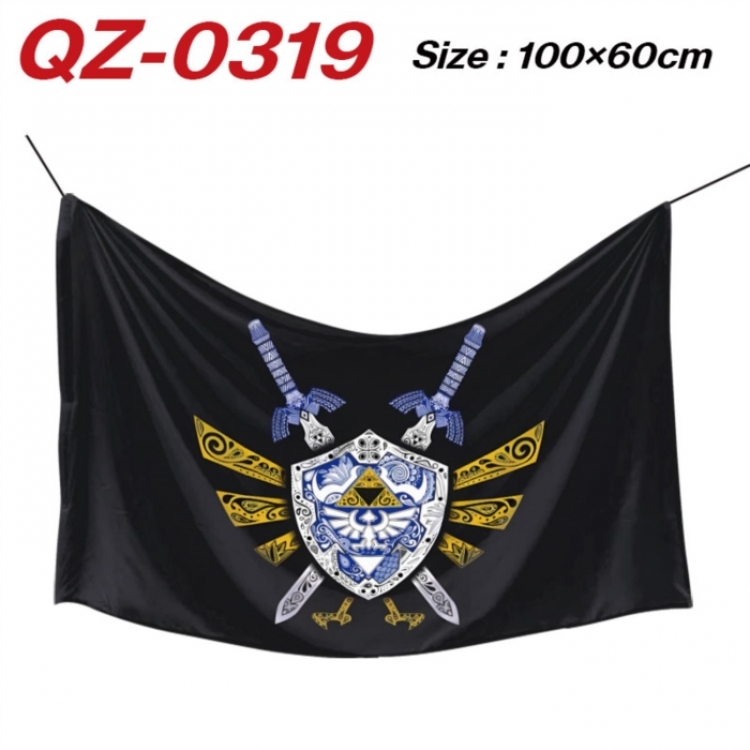 The Legend of Zelda  Anime Full Color Watermark Printing Banner 100X60CM