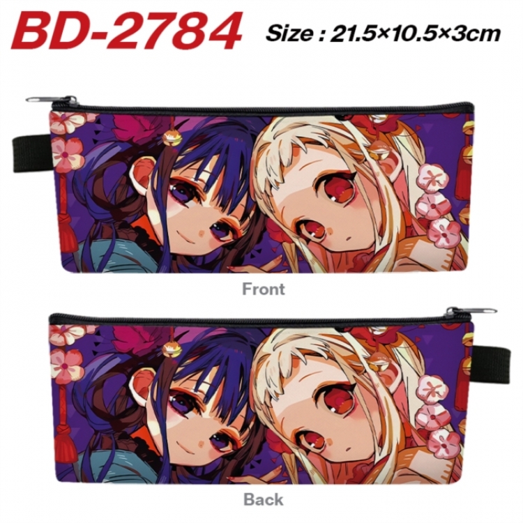 Toilet-bound Hanako-kun Anime PU Leather Zipper Pencil Case Stationery Box 21.5X10.5X3CM 