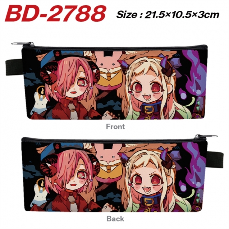 Toilet-bound Hanako-kun Anime PU Leather Zipper Pencil Case Stationery Box 21.5X10.5X3CM 