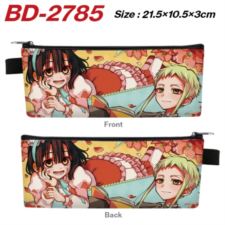 Toilet-bound Hanako-kun Anime PU Leather Zipper Pencil Case Stationery Box 21.5X10.5X3CM 