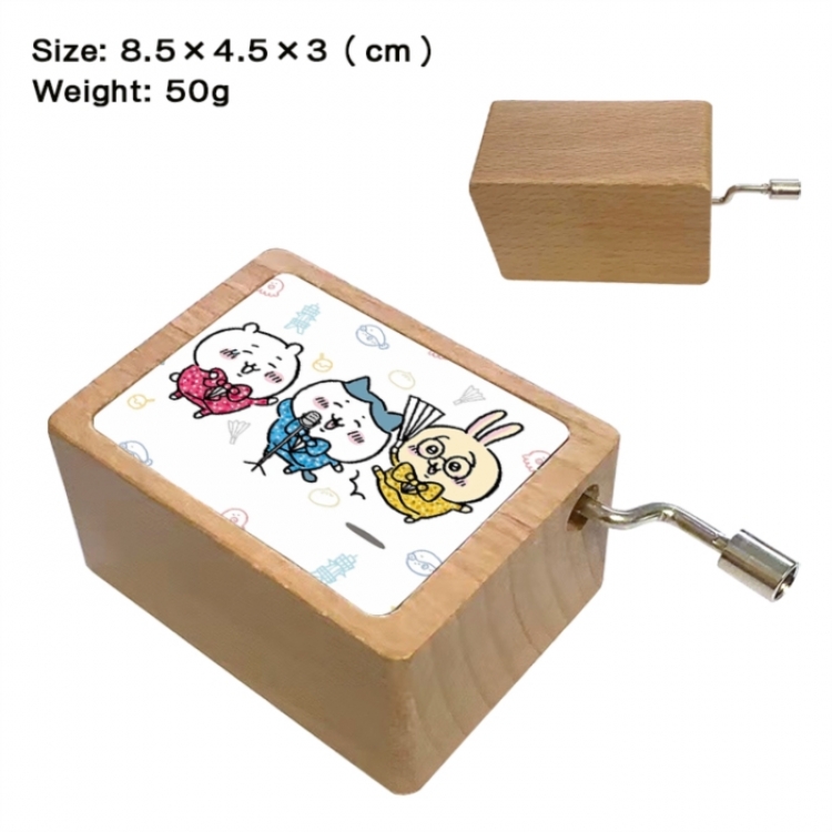 Chiikawa Anime printed wooden music box music box music box Christmas gift 8.5x4.5x3cm