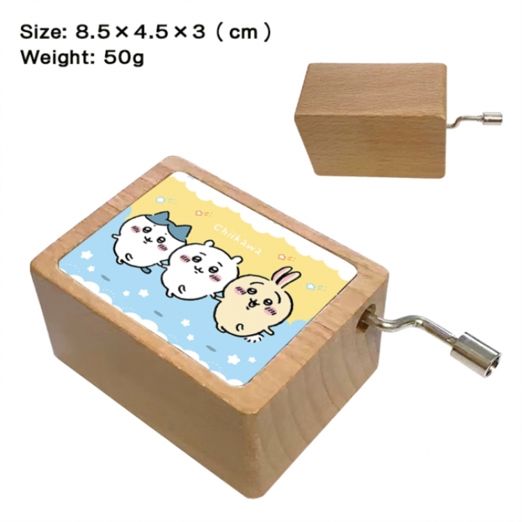 Chiikawa Anime printed wooden music box music box music box Christmas gift 8.5x4.5x3cm