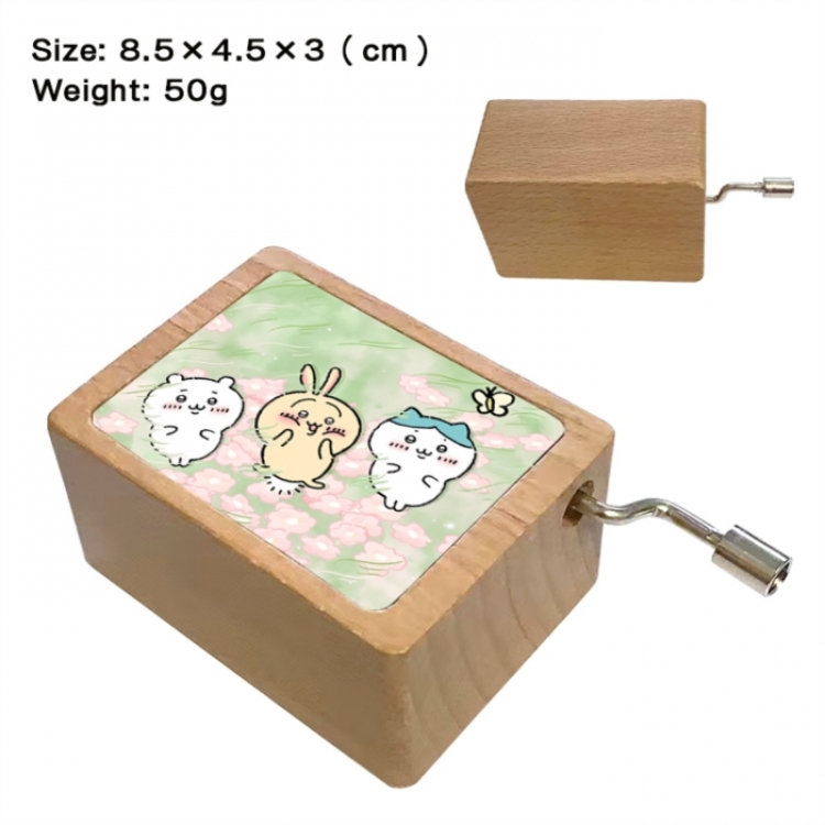 Chiikawa Anime printed wooden music box music box music box Christmas gift 8.5x4.5x3cm
