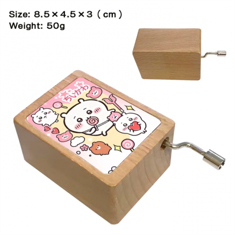 Chiikawa Anime printed wooden music box music box music box Christmas gift 8.5x4.5x3cm